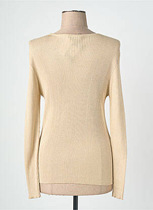 Pull coupe cintrée manches longues beige QUATTRO femme