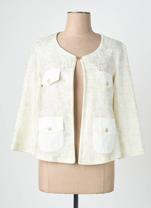 Veste casual col rond blanc QUATTRO femme