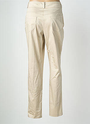Pantalon slim tissage popeline taille normale beige QUATTRO femme