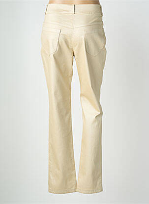 Pantalon slim tissage enduit taille normale beige QUATTRO femme