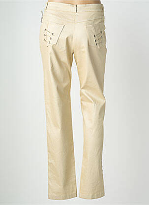 Pantalon slim tissage enduit taille normale beige QUATTRO femme