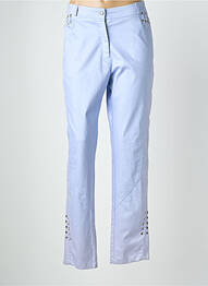 Pantalon slim tissage enduit taille normale bleu QUATTRO femme