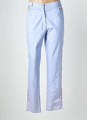 Pantalon slim tissage enduit taille normale bleu QUATTRO femme