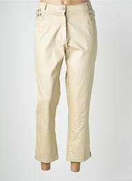 Pantalon 7/8 stretch taille normale beige QUATTRO femme