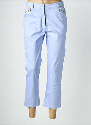 Pantalon 7/8 stretch taille normale bleu QUATTRO femme