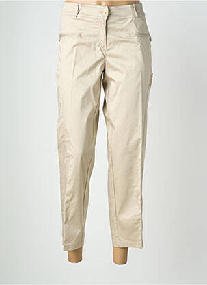 Pantalon 7/8 taille à pinces taille normale beige QUATTRO femme