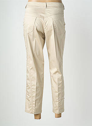 Pantalon 7/8 taille à pinces taille normale beige QUATTRO femme