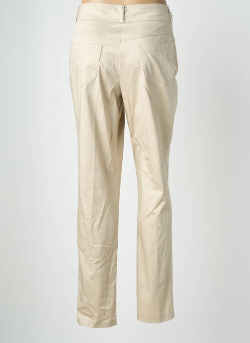 Pantalon slim tissage popeline taille normale beige QUATTRO femme