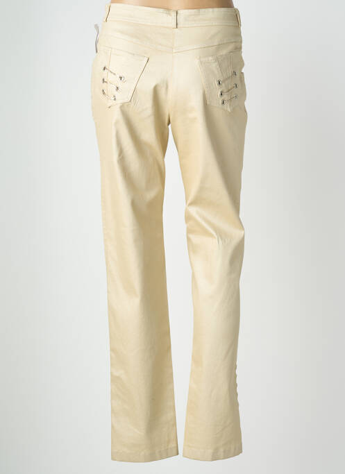 Pantalon slim tissage enduit taille normale beige QUATTRO femme