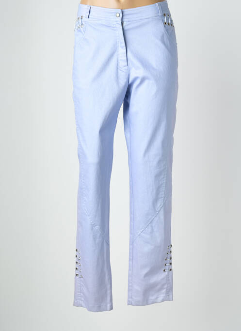 Pantalon slim tissage enduit taille normale bleu QUATTRO femme