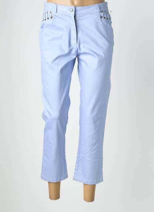 Pantalon 7/8 stretch taille normale bleu QUATTRO femme