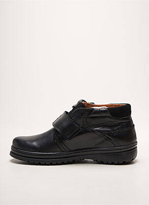Bottines/boots tissage satiné bout rond noir SMANN homme