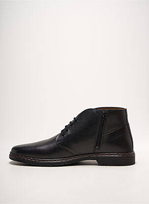 Bottines/boots tissage satiné talon bas noir JOSEF SEIBEL homme