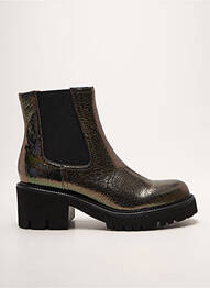 Bottines/boots tissage satiné talon de 4 à 6cm argent MAM'ZELLE femme