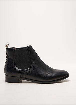 Bottines/boots tissage satiné talon plat jusqu'à 3cm noir EMILIE KARSTON femme