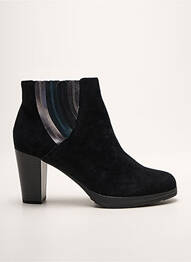 Bottines/boots tissage satiné talon de 7 à 9cm noir EMILIE KARSTON femme