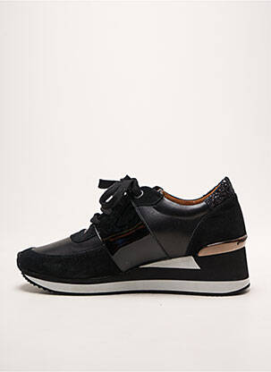 Baskets matière lisse talon de 4 à 6cm noir EMILIE KARSTON femme