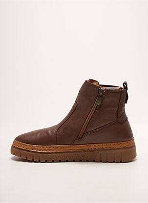 Bottines/boots bout rond talon plat jusqu'à 3cm marron ALENOA femme