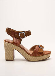 Sandales/nu pieds talon bottier talon de 7 à 9cm marron EMILIE KARSTON femme