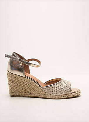 Espadrilles type de semelle amortissante talon de 7 à 9cm or EMILIE KARSTON femme