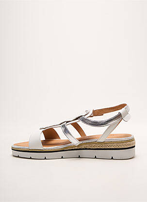 Sandales/nu pieds tissage satiné talon de 4 à 6cm argent EMILIE KARSTON femme