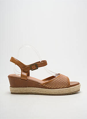 Espadrilles type de semelle amortissante talon de 4 à 6cm marron EMILIE KARSTON femme