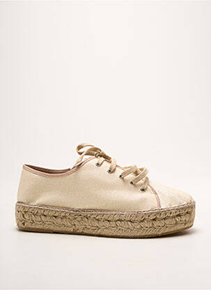 Espadrilles fermeture lacets talon de 4 à 6cm beige LA MAISON DE L'ESPADRILLE femme