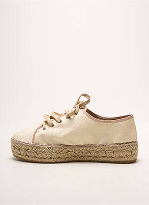 Espadrilles fermeture lacets talon de 4 à 6cm beige LA MAISON DE L'ESPADRILLE femme