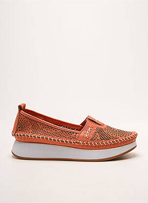 Ballerines bout rond talon de 4 à 6cm orange PEDRO TORRES femme