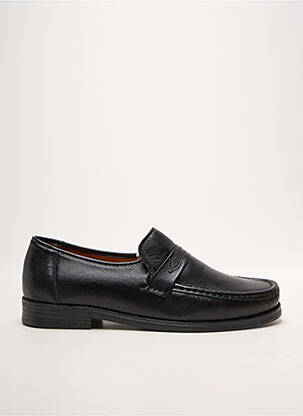 Mocassins voute plantaire talon bas noir SMANN homme