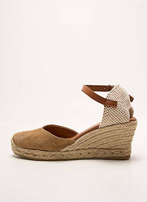 Espadrilles bout rond talon de 7 à 9cm marron LA MAISON DE L'ESPADRILLE femme