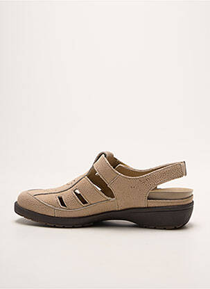 Sandales/nu pieds tissage satiné talon plat jusqu'à 3cm beige BOISSY femme