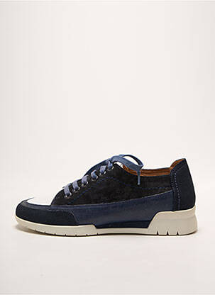 Baskets tissage satiné talon plat jusqu'à 3cm bleu EMILIE KARSTON femme