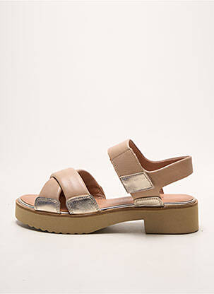Sandales/nu pieds bout ouvert talon de 4 à 6cm beige EMILIE KARSTON femme