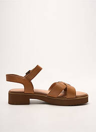 Sandales/nu pieds type de semelle amortissante talon de 4 à 6cm marron EMILIE KARSTON femme