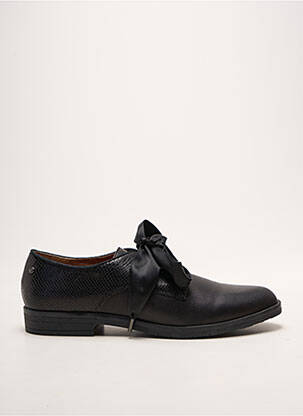 Derbies tissage satiné talon plat jusqu'à 3cm noir EMILIE KARSTON femme