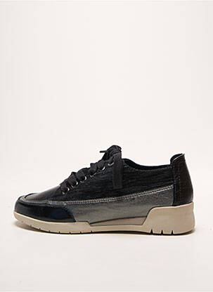 Baskets tissage satiné talon plat jusqu'à 3cm noir EMILIE KARSTON femme