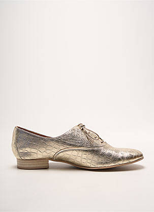 Derbies tissage satiné talon plat jusqu'à 3cm or EMILIE KARSTON femme