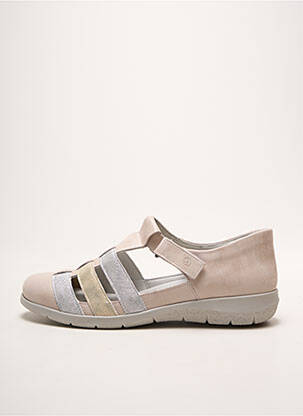Sandales/nu pieds tissage satiné talon plat jusqu'à 3cm beige SUAVE femme