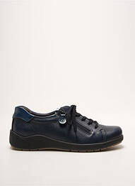 Chaussures de confort matière lisse talon plat jusqu'à 3cm bleu SUAVE femme