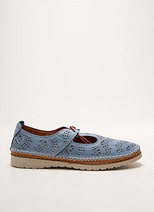 Derbies impression talon plat jusqu'à 3cm bleu ALENOA femme