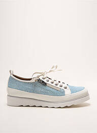 Baskets fermeture zip et lacets talon plat jusqu'à 3cm bleu SWEET femme