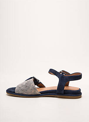 Sandales/nu pieds tissage satiné talon plat jusqu'à 3cm bleu EMILIE KARSTON femme