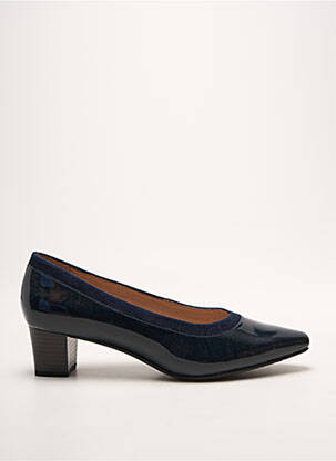 Escarpins matière lisse talon de 4 à 6cm bleu SWEET femme