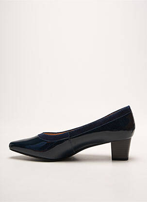 Escarpins matière lisse talon de 4 à 6cm bleu SWEET femme