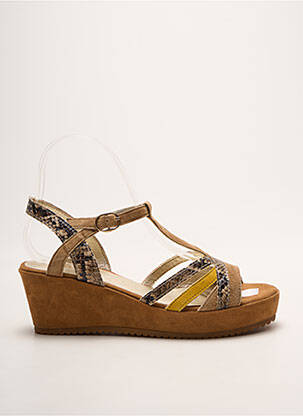Sandales/nu pieds talon compensé talon de 4 à 6cm marron SWEET femme