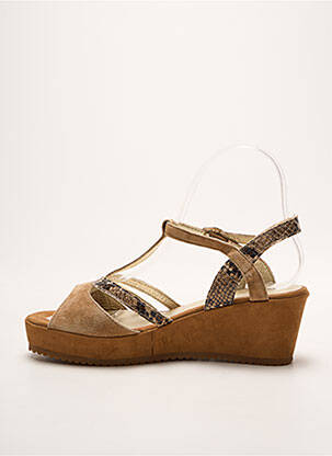Sandales/nu pieds talon compensé talon de 4 à 6cm marron SWEET femme