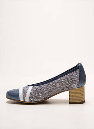 Escarpins bout carré talon de 4 à 6cm bleu INEA femme