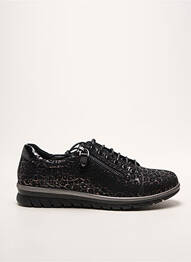 Baskets fermeture zip et lacets talon plat jusqu'à 3cm noir INFINI femme