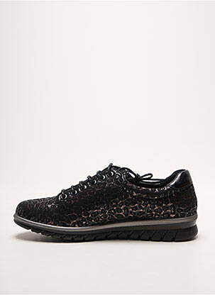 Baskets fermeture zip et lacets talon plat jusqu'à 3cm noir INFINI femme